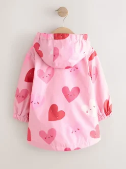 Jassen En Jacks*Next Roze met hartjesprint - Regenbestendig jack met print (3mnd-7jr)