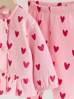 Tops|Sets En Combisets|Next Roze met hartjesprint - Top & Leggings Set 2 Piece (0mths-2yrs)
