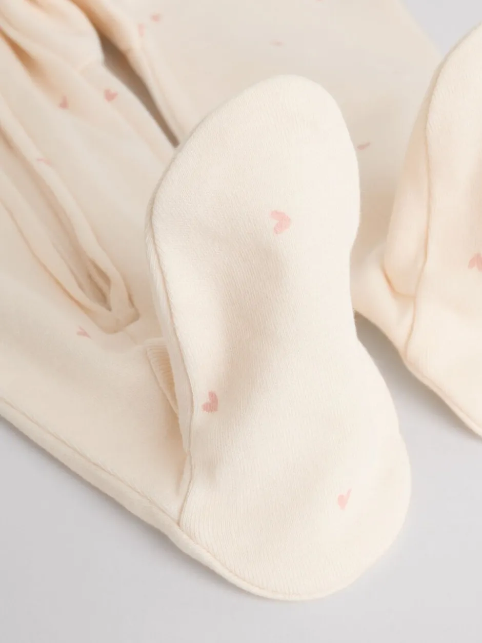 Multipacks|Babypakjes En Babypyjama's*Next Roze met hartjesprint - Verpakking van 3 babypyjama's met tweewegrits (0-2jr)