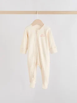 Multipacks|Babypakjes En Babypyjama's*Next Roze met hartjesprint - Verpakking van 3 babypyjama's met tweewegrits (0-2jr)