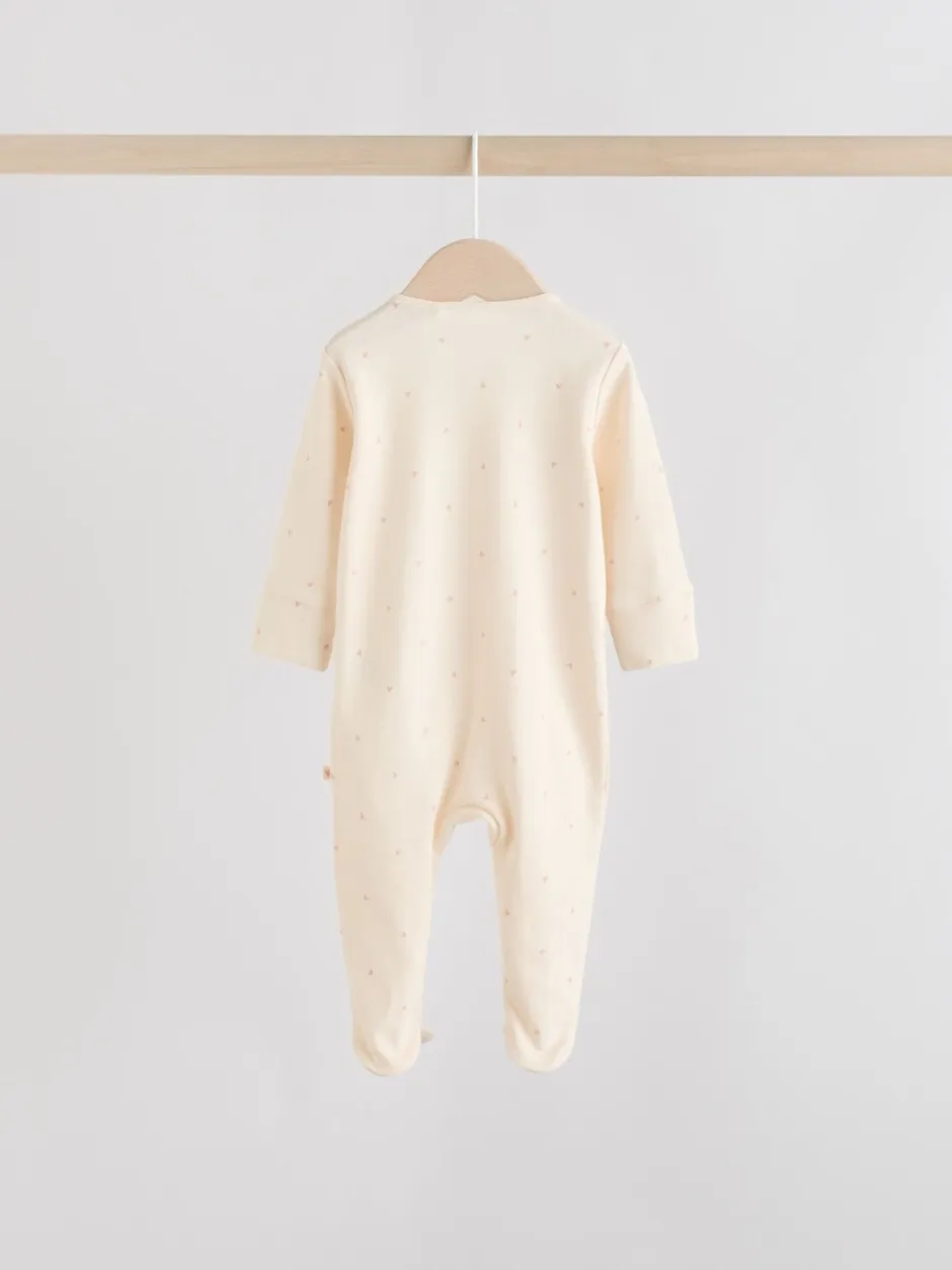 Multipacks|Babypakjes En Babypyjama's*Next Roze met hartjesprint - Verpakking van 3 babypyjama's met tweewegrits (0-2jr)