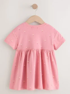Jurken|Jurken*Next - Jersey zomerjurk (3mnd -7jr) Roze met konijnen