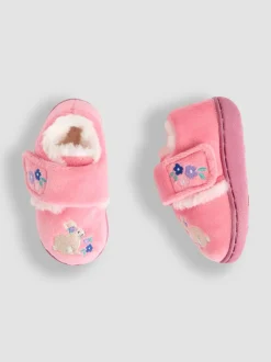 Pantoffels|Jojo Maman Bébé - - Pantoffelschoenen met eenhoorn Roze met konijnen