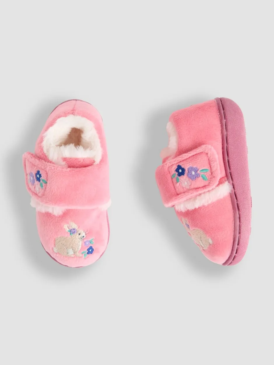 Pantoffels|Jojo Maman Bébé - - Pantoffelschoenen met eenhoorn Roze met konijnen