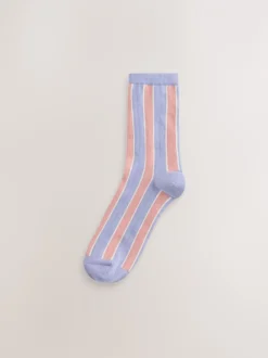 Sokken En Panty's|Next Roze met meerdere strepen - Set van 4 paar enkelsokken