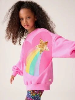 Sweaters En Hoody´S|Little Bird by Jools Oliver - 2 Piece Jumper and Leggings Set Roze met regenbooghartjes