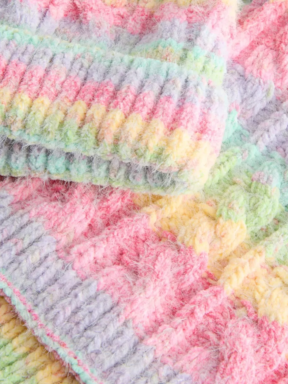 Mutsen, Handschoenen En Sjaals*Next - Set van beanie en snood (1-13jr) Roze met regenboogprint