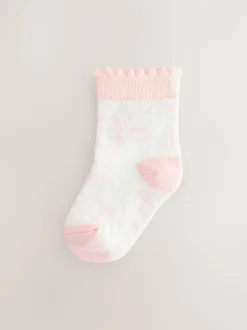 Sokken En Panty's|Baker by Ted Baker - Meisjes Sokken verpakking van 5 Roze met strik
