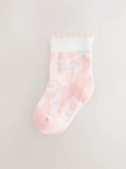 Sokken En Panty's|Baker by Ted Baker - Meisjes Sokken verpakking van 5 Roze met strik