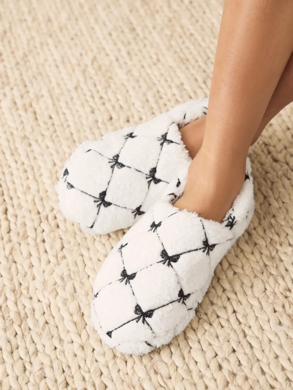 Pantoffels|Alle Nacht- En Loungekleding|Next - Shoot pantoffels met borgvoering Roze met strik