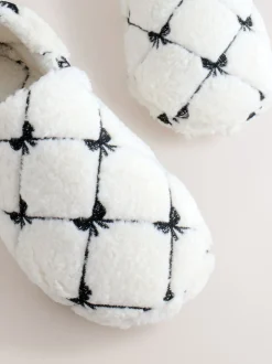 Pantoffels|Alle Nacht- En Loungekleding|Next - Shoot pantoffels met borgvoering Roze met strik