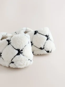 Pantoffels|Alle Nacht- En Loungekleding|Next - Shoot pantoffels met borgvoering Roze met strik