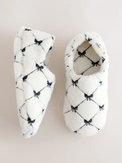 Pantoffels|Alle Nacht- En Loungekleding|Next - Shoot pantoffels met borgvoering Roze met strik