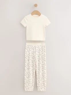 Nachtkleding En Pyjama's|Pyjama's|Next - Verpakking van 3 pyjama's met joggingbroek (3-16 jr) Roze met vrolijke bloemenprint