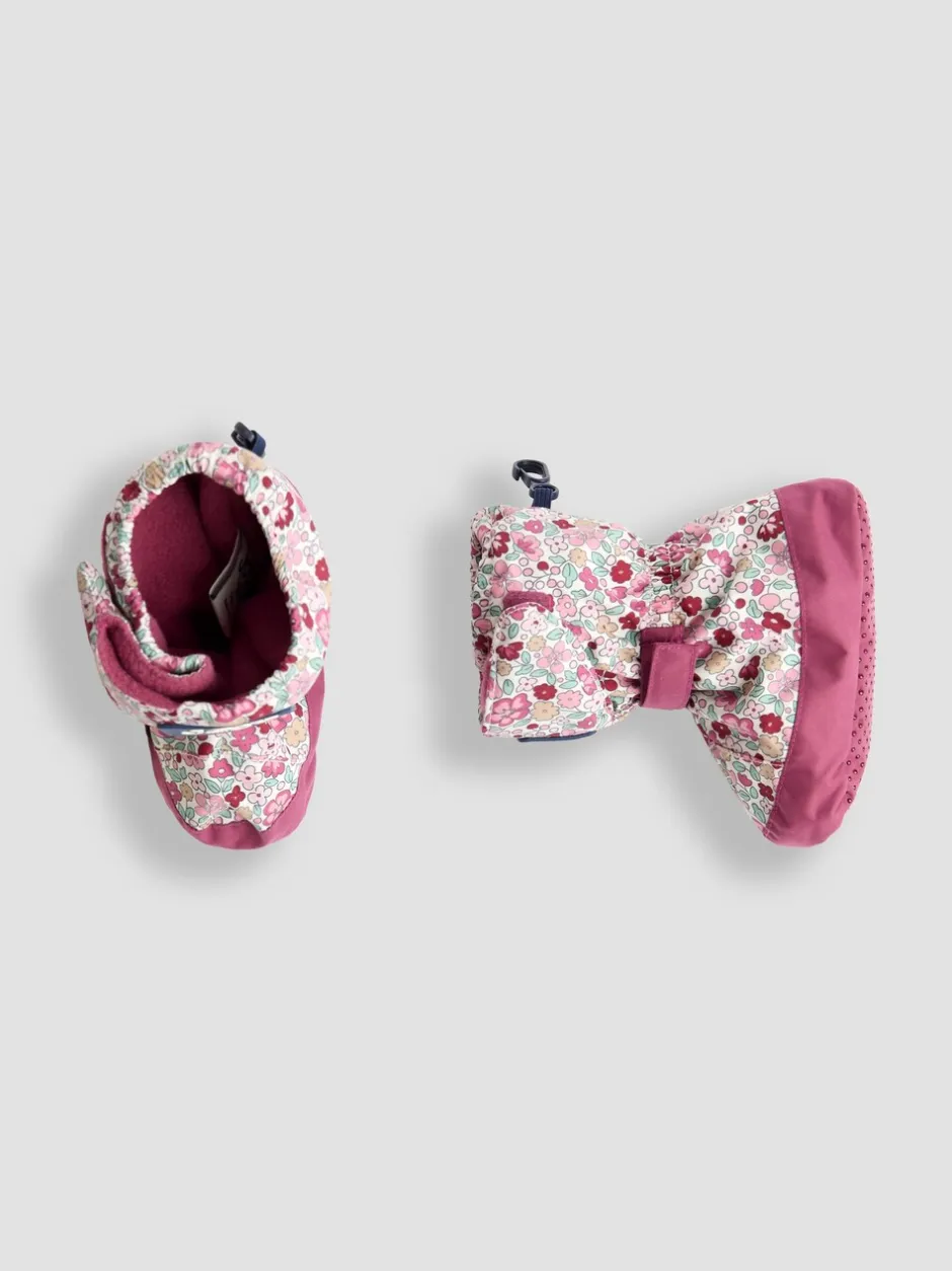 Boots|Jojo Maman Bébé - laarsjes met fleecevoering Roze met vrolijke print