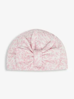 Mutsjes En Antikrabwantjes|Mutsen, Handschoenen En Sjaals*Jojo Maman Bébé - - Tulband Roze met vrolijke print