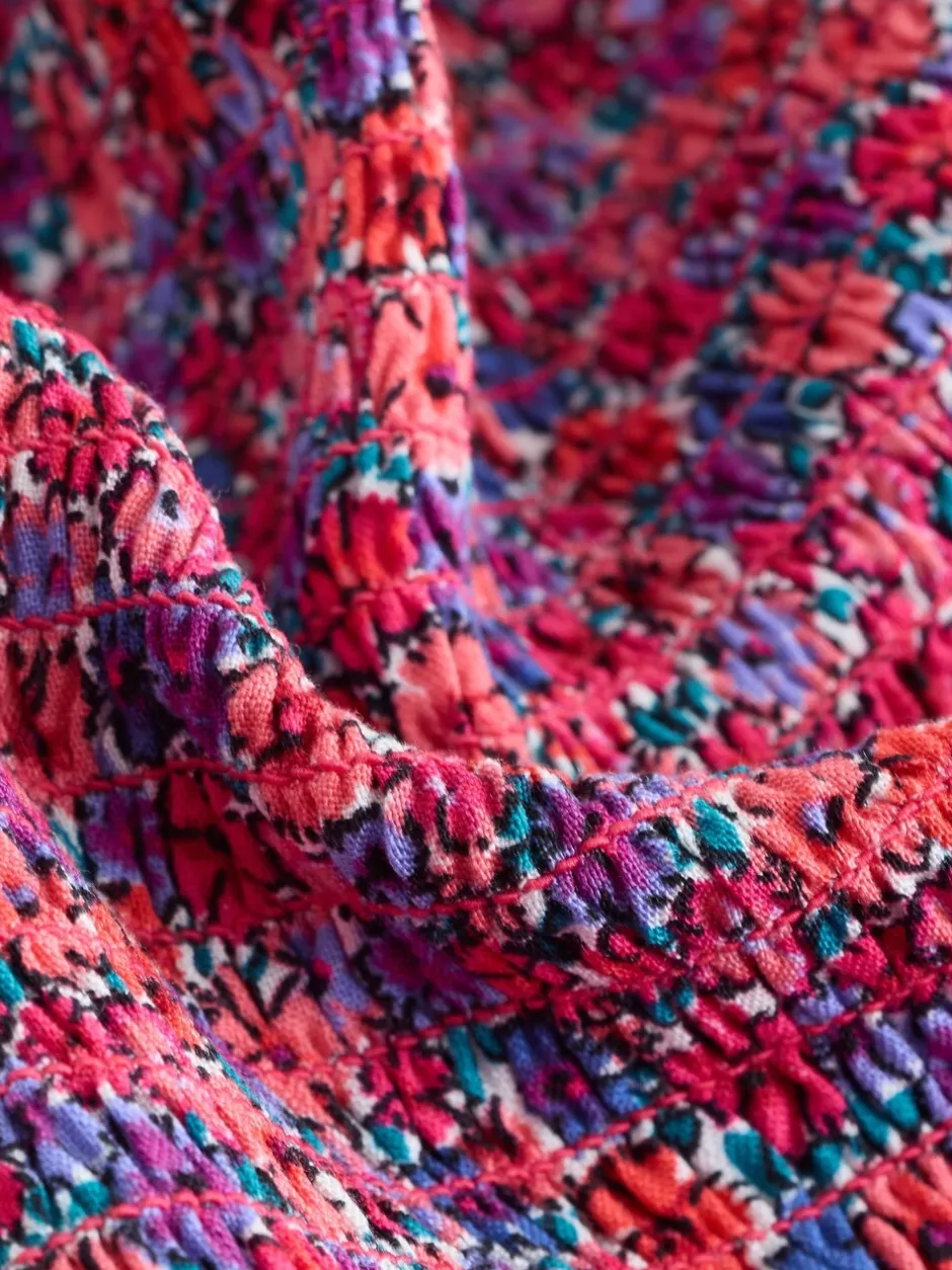 Jumpsuits En Playsuits*Next Roze met vrolijke print - Romper met smokwerk (3-16jr)