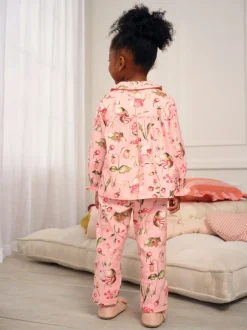 Nachtkleding En Pyjama's|Pyjama's*Next - Geweven pyjama met knopen (9 mnd-10 jr) Roze muisprint
