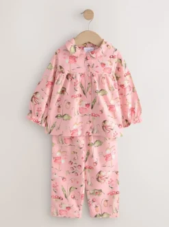 Nachtkleding En Pyjama's|Pyjama's*Next - Geweven pyjama met knopen (9 mnd-10 jr) Roze muisprint