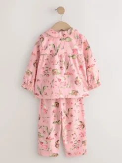 Nachtkleding En Pyjama's|Pyjama's*Next - Geweven pyjama met knopen (9 mnd-10 jr) Roze muisprint