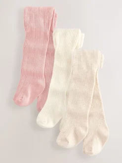 Sokken En Panty's*Next Roze neutraal met textuur - Set van 3 babymaillots (0 mnd-2 jr)