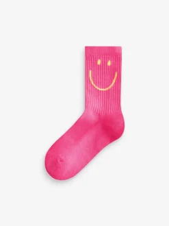 Sokken En Panty's|Sokken En Panty's*Next Roze, paars en blauwgroen personage - 3 Paar enkelsokken met verzachte zool en hoog katoengehalte