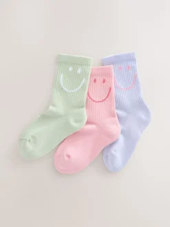 Sokken En Panty's|Multipacks*Next Roze, paars en groen - 3 Paar enkelsokken met verzachte zool en hoog katoengehalte
