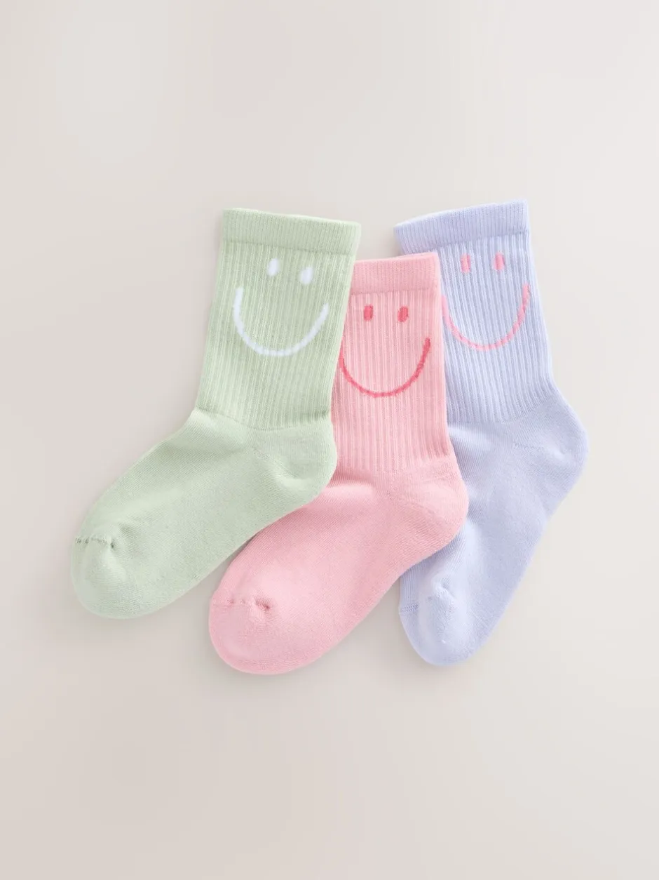 Sokken En Panty's|Multipacks*Next Roze, paars en groen - 3 Paar enkelsokken met verzachte zool en hoog katoengehalte