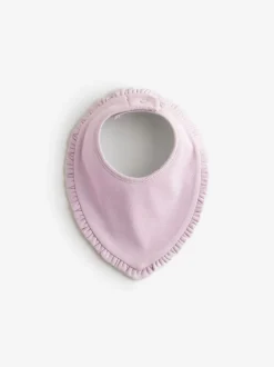 Slabbetjes|Next - Verpakking met 3 babyslabbetjes Roze ruches