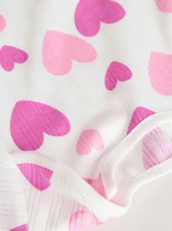 Rompertjes En Hemdjes*Next Roze ster - Set van 5 babyrompertjes met lange mouwen