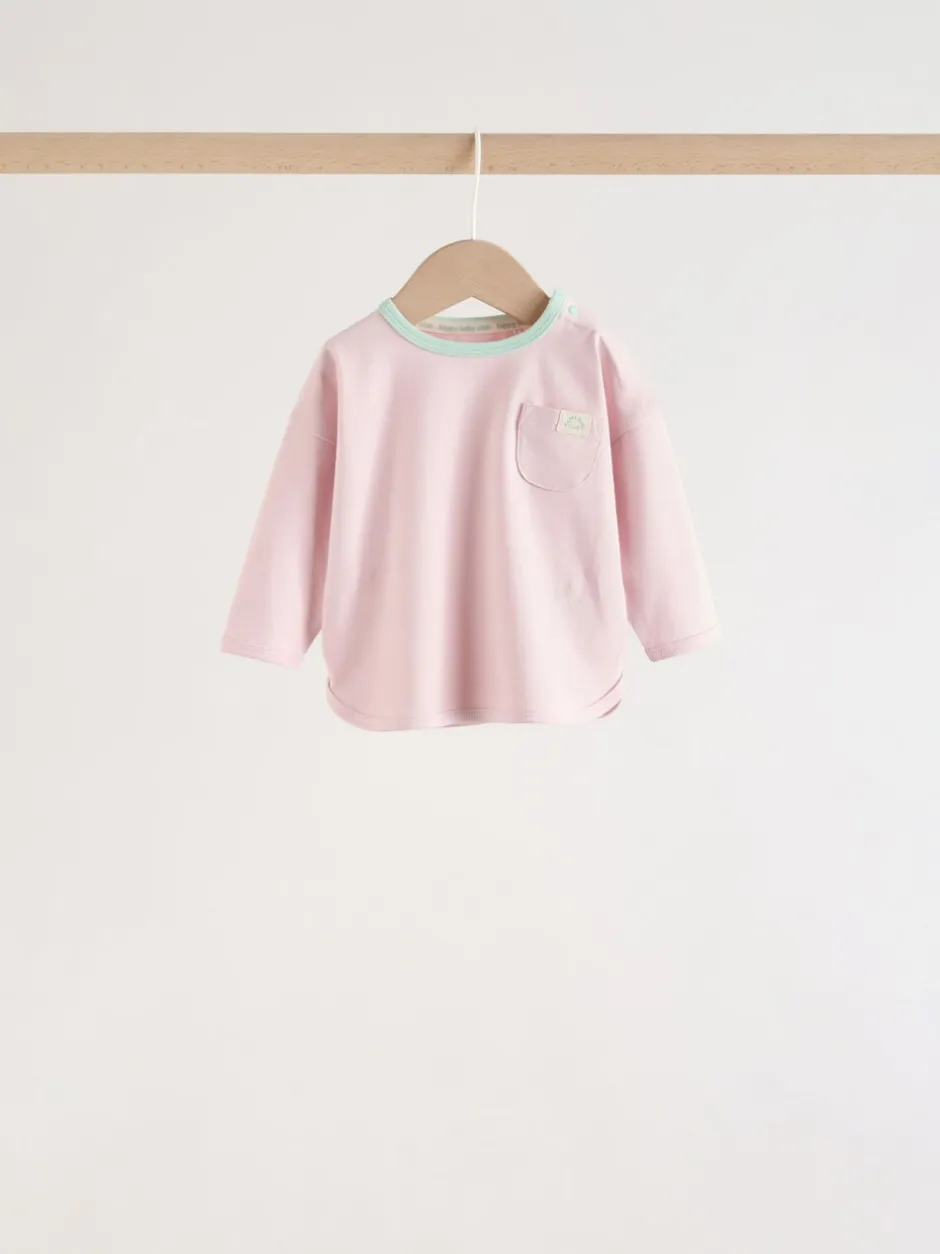 Tops|Sets En Outfits|Next Roze streep - 6 -delige set van top met lange mouwen en leggings (0mnd -3jr)