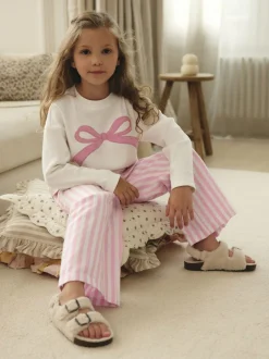 Nachtkleding En Pyjama's|Pyjama's*Next Roze strik met strepen - Geweven pyjama (9mnd-16jr)