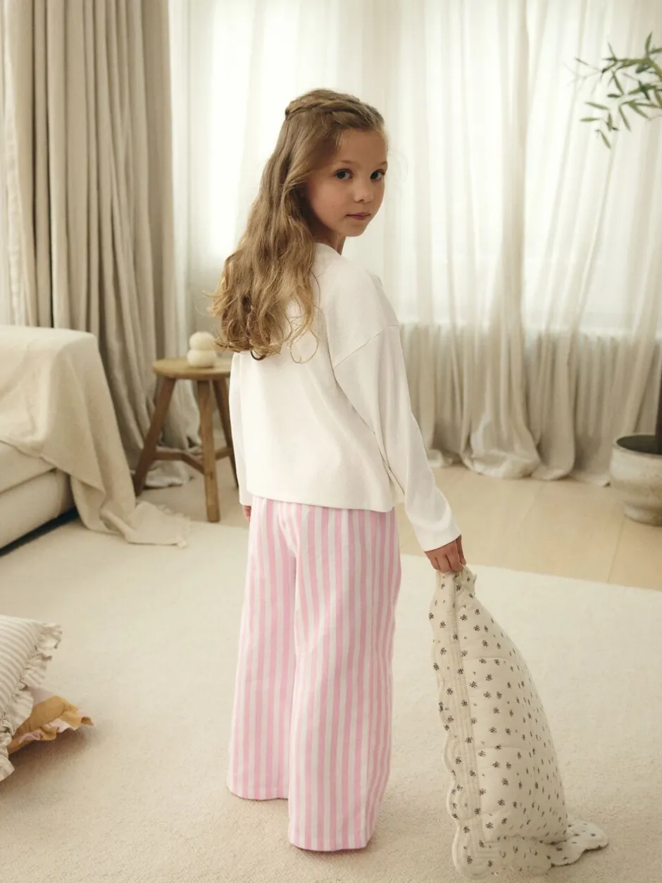Nachtkleding En Pyjama's|Pyjama's*Next Roze strik met strepen - Geweven pyjama (9mnd-16jr)
