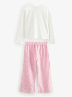 Nachtkleding En Pyjama's|Pyjama's*Next Roze strik met strepen - Geweven pyjama (9mnd-16jr)