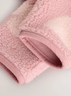 Jassen, Jacks En Kinderwagenpakjes|Jassen En Jacks|Next Roze ton-sur-ton hartprint - Borg Baby Jack (0mnd -2jr)