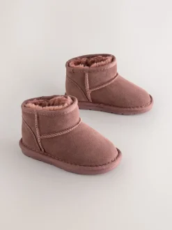 Boots|Next Roze waterafstotend - Suède instaplaarzen