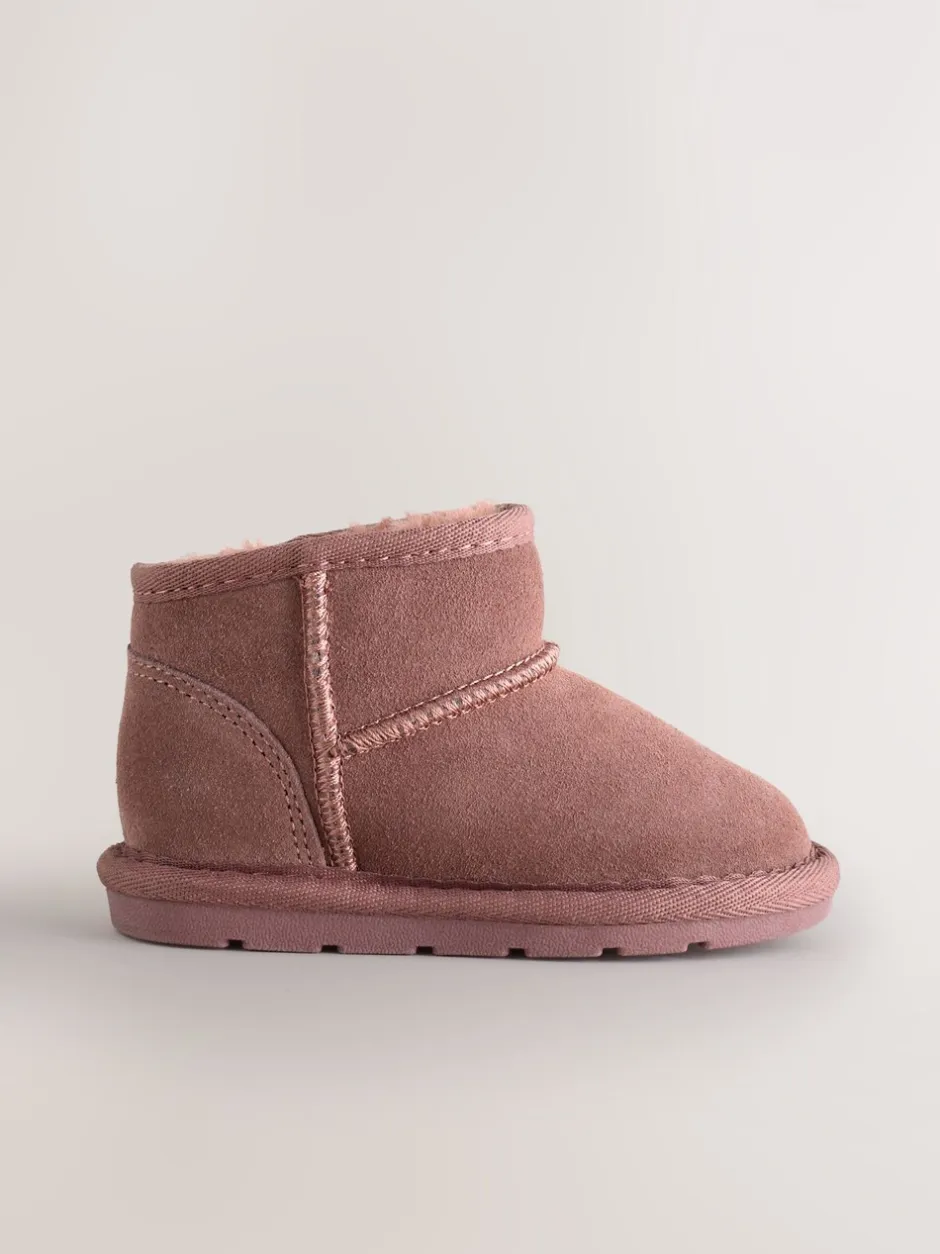 Boots|Next Roze waterafstotend - Suède instaplaarzen