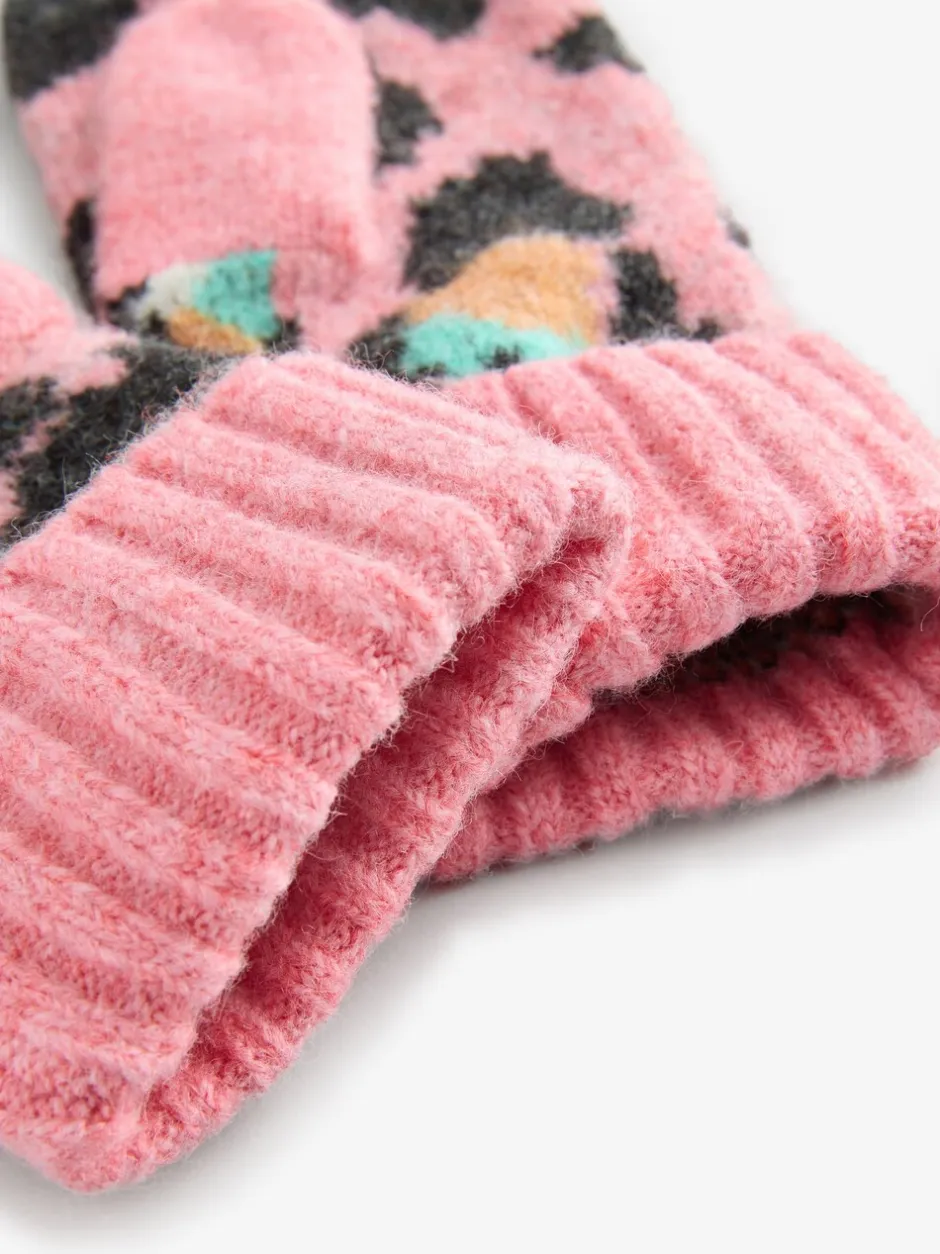 Mutsen, Handschoenen En Sjaals*Eleanor Bowmer - geruite wanten met lippenmotief Roze/blauw