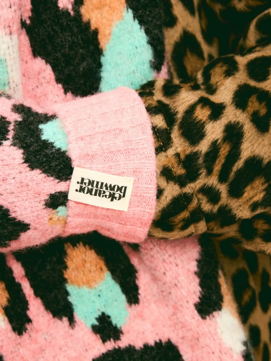 Mutsen, Handschoenen En Sjaals*Eleanor Bowmer - geruite wanten met lippenmotief Roze/blauw