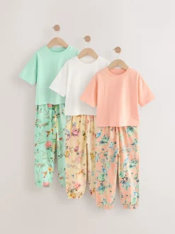 Nachtkleding En Pyjama's|Pyjama's*Next - Floral Pyjamas 3 Pack (3-16yrs) Roze/blauw