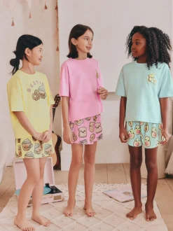 Nachtkleding En Pyjama's|Pyjama's|Next Roze/blauw - Set van 3 pyjama's (3-16 jr)