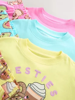 Nachtkleding En Pyjama's|Pyjama's|Next Roze/blauw - Set van 3 pyjama's (3-16 jr)