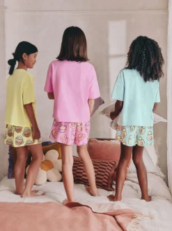 Nachtkleding En Pyjama's|Pyjama's|Next Roze/blauw - Set van 3 pyjama's (3-16 jr)