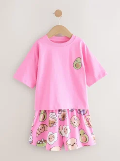 Nachtkleding En Pyjama's|Pyjama's|Next Roze/blauw - Set van 3 pyjama's (3-16 jr)