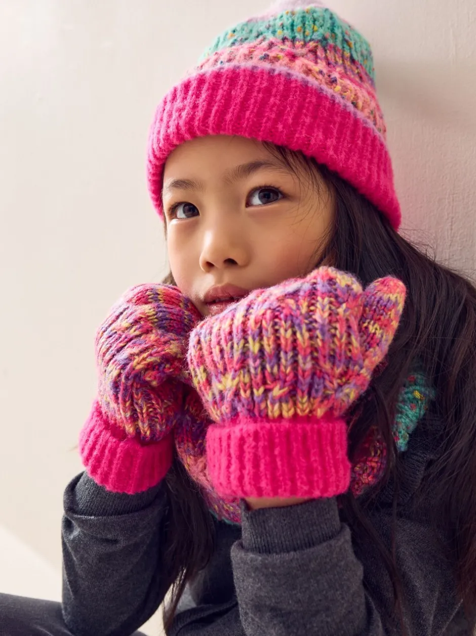Mutsen, Handschoenen En Sjaals|Next Roze/blauw - Set van beanie, handschoenen en colsjaal (3-13jr)