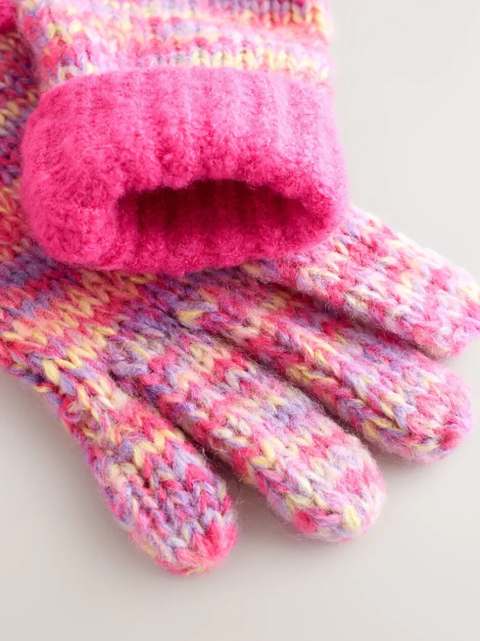 Mutsen, Handschoenen En Sjaals|Next Roze/blauw - Set van beanie, handschoenen en colsjaal (3-13jr)