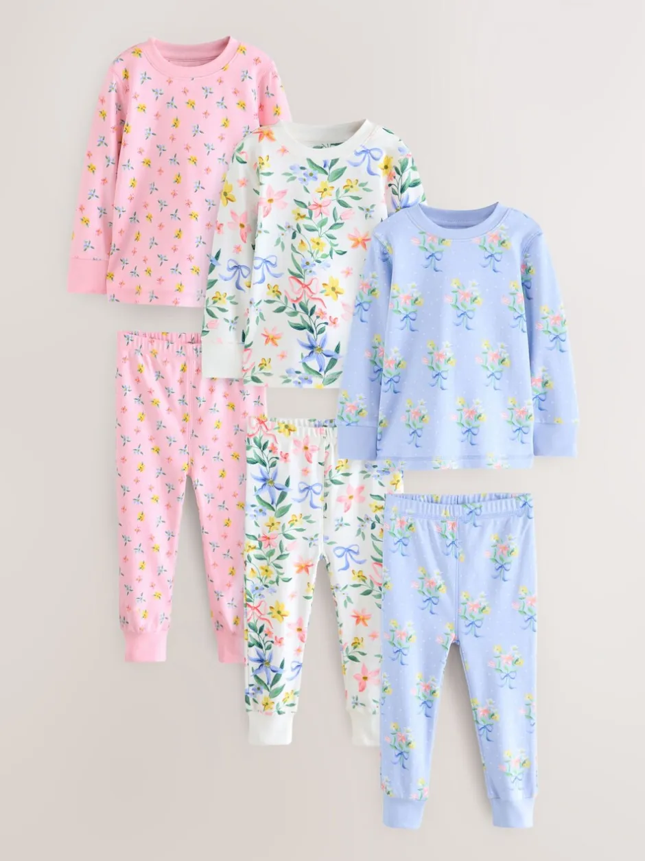 Nachtkleding En Pyjama's|Pyjama's*Next - Verpakking van 3 knusse pyjama's (9 mnd-16 jr) Roze/blauw