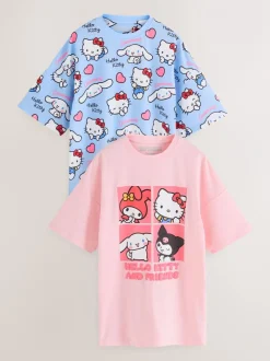 Nachtponnen|Next Roze/blauw - Verpakking van 2 Hello Kitty nachthemden (2-16jr)