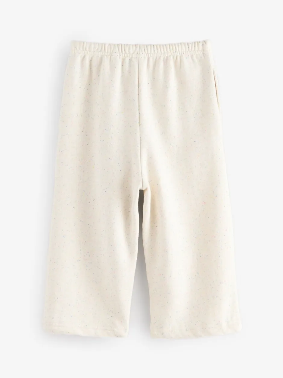 Jeans En Joggingbroeken|Next - Set van 3 joggingbroeken met wijde pijpen (3mnd-7jr) Roze/blauw/beigebruin
