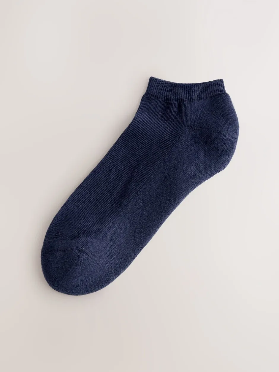 Sokken En Panty's|Sportkleding|Next - 4 paar sneakersokken met verdikte zool Roze/Blauw/Naturel